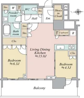 HARUMI FLAG SUN VILLAGE T棟【27階】の間取り