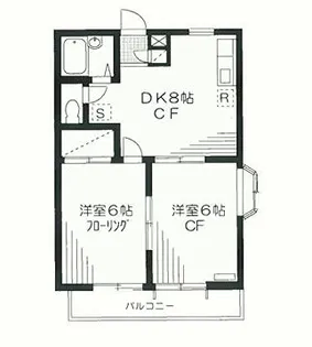 目黒コーポラス【2階】の間取り