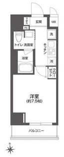 ルクレ上野【6階】の間取り