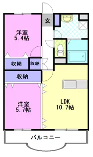 ユーミーつるた 2【2階】の間取り