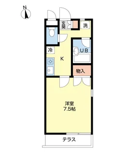 αNEXT高崎第9【1階】の間取り