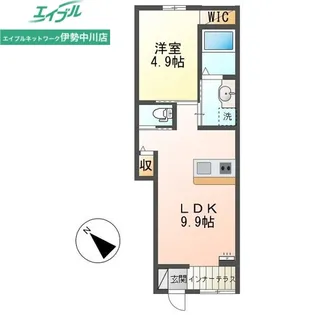 フルール河合【1階】の間取り