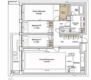 ザ・ウエストミンスター南平台【3階】の間取り
