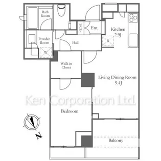 プラウド恵比寿【4階】の間取り