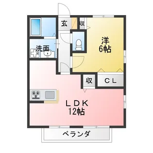 グレイス朝宮【1階】の間取り