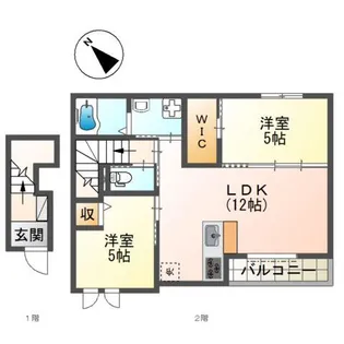 グリーンスタイル 箱崎ベース【2階】の間取り