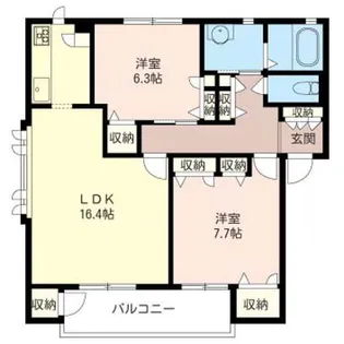 アルファタウン和泉町D【1階】の間取り
