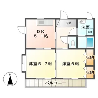 上浜町パレス【2階】の間取り