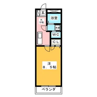 ジュネッセ・シマ【2階】の間取り