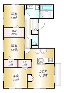ヴィブレハイム・K【1階】の間取り