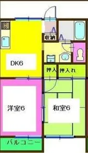パークハイツ北畑【2階】の間取り