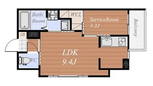 Plainciel燈(プレーンシエルトウ)【3階】の間取り