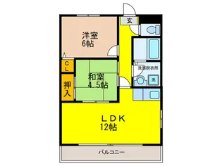 レジデンスアダチ【4階】の間取り