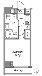 GENOVIA東中野skygarden【4階】の間取り