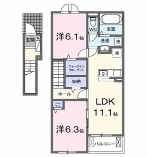 仮)古ケ崎2丁目アパートA【2階】の間取り