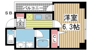 リーフビル坂口【7階】の間取り
