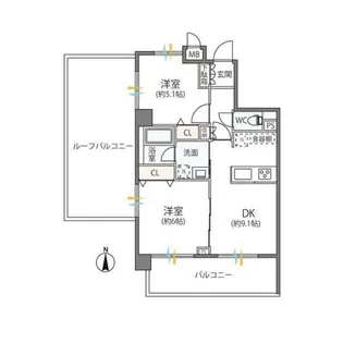 オークテラスK【4階】の間取り