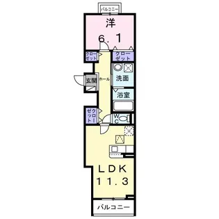 安満北の町アパートA【1階】の間取り