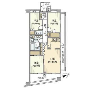 プラウド柏【2階】の間取り