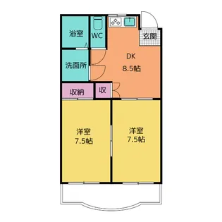 マンション山崎2【2階】の間取り