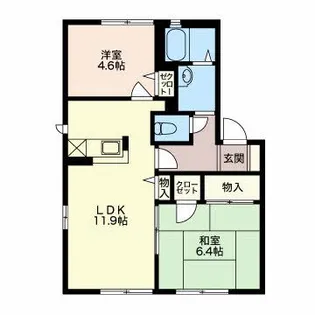 パセオ野神 C【1階】の間取り