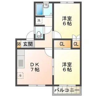 エスポールみくり【1階】の間取り
