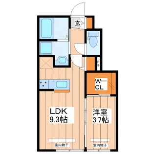 gr鹿野【1階】の間取り