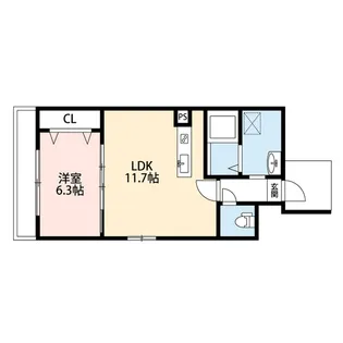 マーキーズ京橋【1階】の間取り
