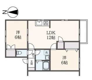カサベルデA・B【2階】の間取り