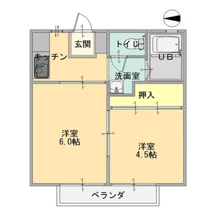 パナハイツ ソカロJ【2階】の間取り