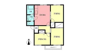 ドミールエビナ壱番館【2階】の間取り