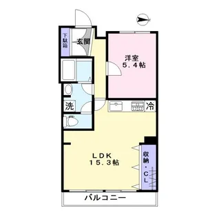 冨澤ハイツ【1階】の間取り