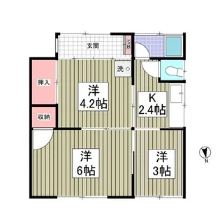 プラウ鳩ヶ谷【2階】の間取り