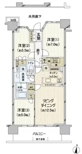 パークホームズ稲毛小仲台【3階】の間取り