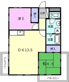 桔梗が丘青山ハイツ【2階】の間取り
