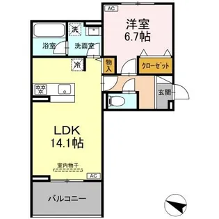 メゾン梅木【2階】の間取り