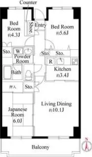 シャルネ95【5階】の間取り