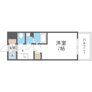 エスリード難波ザ・ゲート【4階】の間取り