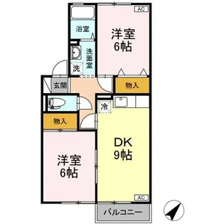 レグルス タガ【2階】の間取り