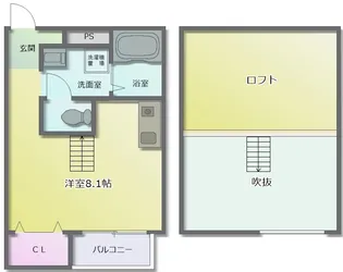 フォーリアライズ友井【1階】の間取り