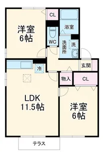 シャロームE【1階】の間取り