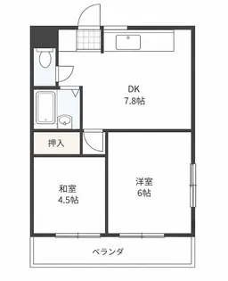 パストラル向井町【4階】の間取り