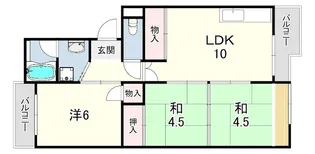 グリーンハイツ桃山【2階】の間取り