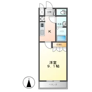 グランドゥールII【1階】の間取り