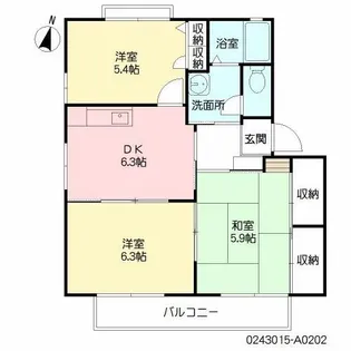 マウントサイドふくろうの森【2階】の間取り