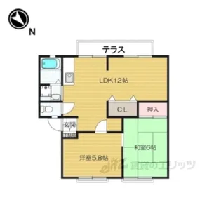 ハイツカトレアA【1階】の間取り