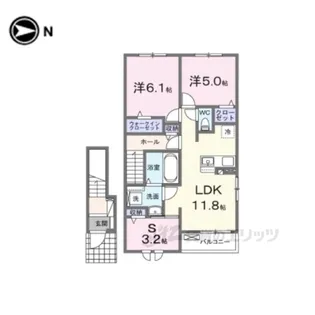 クラール倉治A【2階】の間取り