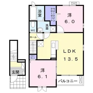 サウス・ロベリア【2階】の間取り