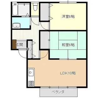 ハイカムール山善【1階】の間取り