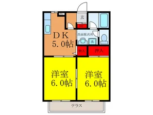 エバ-コ-ト高槻【1階】の間取り
